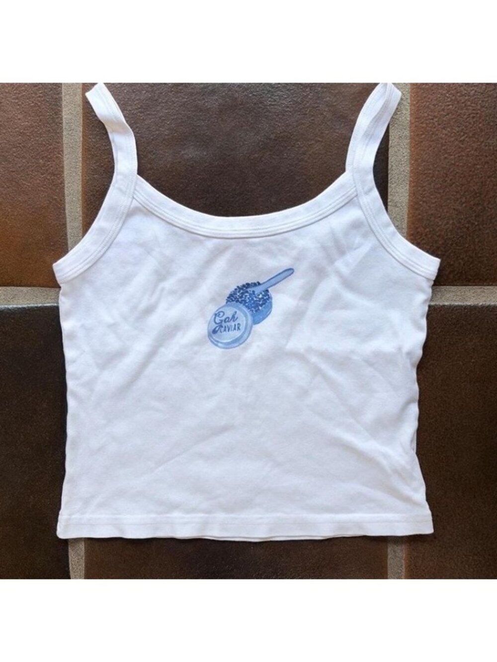 Lisa Says Gah Harley Tank - White / Caviar Shell - Size M